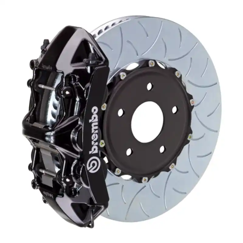 Flash Sale Brembo 15-19 Golf R/15-20 S3 Front GT BBK 6 Piston Cast 350x34 2pc Rotor Slotted Type3-Black