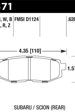 Limited Offer Hawk 13-16 Scion FR-S 2.0L Base OE Incl. Clips Shims Rear ER-1 Brake Pads