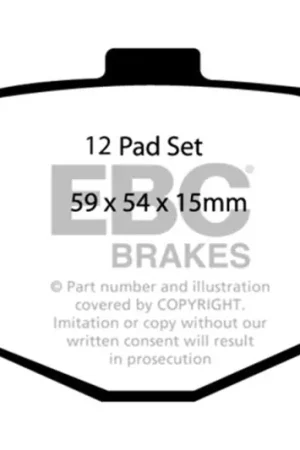 EBC 06-08 Chevrolet Corvette (C6) 7.0 (Z06) Yellowstuff Front Brake Pads Special Discount