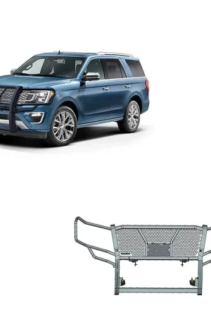 Black Horse Off Road Rugged Heavy Duty Grille Guard GDRD RU-FOEX18-B Budget