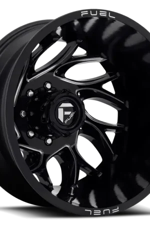 Dually Wheels 20X8.25 Runner Dually D741 8 On 165.1 Gloss Black Milled 121.6 Bore -240 Offset 8 Spoke Outer Dually Fuel Off Road Wheels Limited Edition