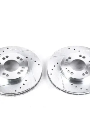 Big Sale Power Stop 91-96 Dodge Stealth Front Evolution Drilled & Slotted Rotors - Pair