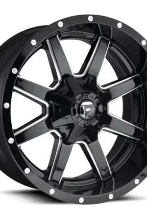 Brand New Fuel Offroad Wheels Maverick D610 Gloss Black Milled 20x9 20mm Offset 8x180