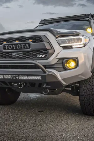 Cali Raised 16-23 Toyota Tacoma Stealth Bumper - Bull Bar / 32In Led Bar Combo W/ Tall Switch Original