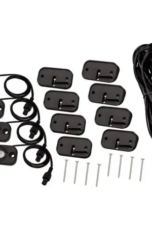 Buy Today Westin Universal LED Rock Light Kit - 4 Lights - 14ft 9in Wiring Harness & Switch - Black