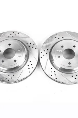 Fast Shipping Power Stop 06-13 Chevrolet Corvette Rear Evolution Drilled & Slotted Rotors - Pair
