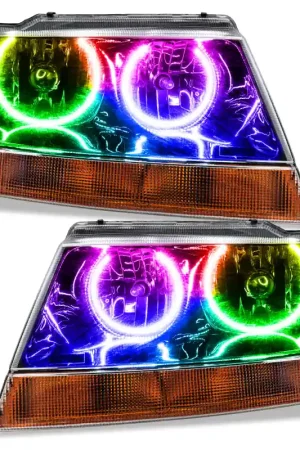 Oracle 99-04 Jeep Grand Cherokee SMD HL - Black - ColorSHIFT w/o Controller Money Back Guarantee