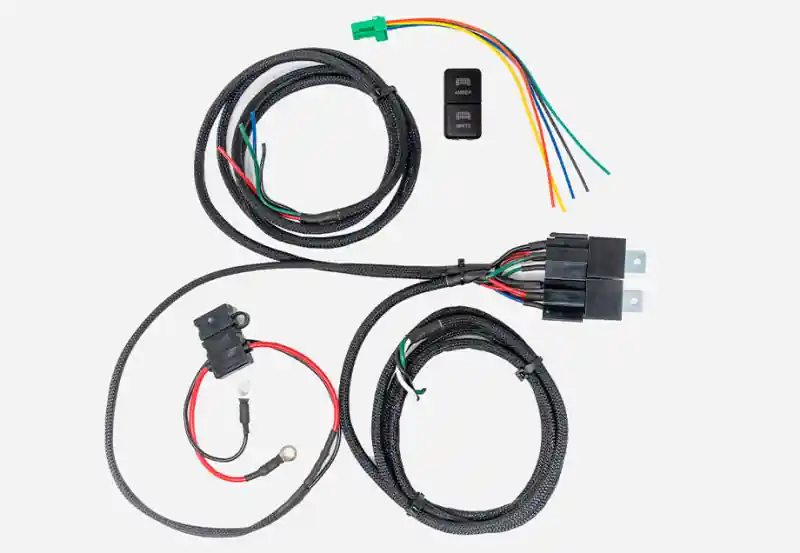 Cali Raised Wiring Harness For Dual Function Light Bar - Square Switch Hassle-Free Returns
