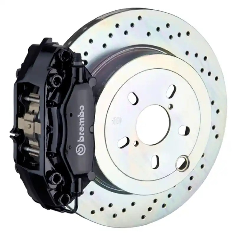 Markdown Brembo 66-89 911S/SC/Carrera Rear GT BBK 4 Piston Cast 2pc 309x28 1pc Rotor Drilled-Black