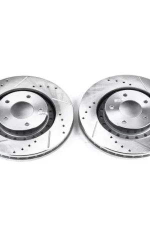 Clearance Power Stop 94-96 Dodge Stealth Front Evolution Drilled & Slotted Rotors - Pair