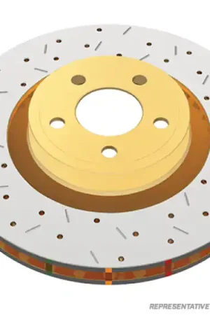 Buy Direct DBA 96-01 Mitsubishi Lancer Evo IV/V/VI Rear 4000 Series XS Drilled & Slotted Rotor