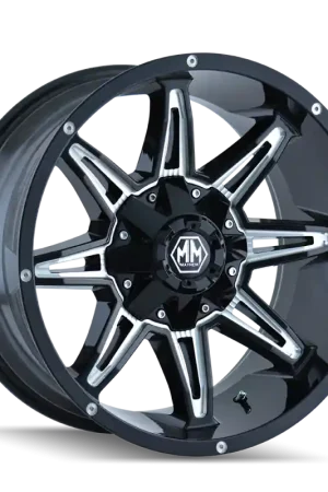 Seasonal Sale Mayhem 8090 Rampage 18x9 / 8x170 BP / -12mm Offset / 130.8mm Hub Gloss Black Milled Wheel