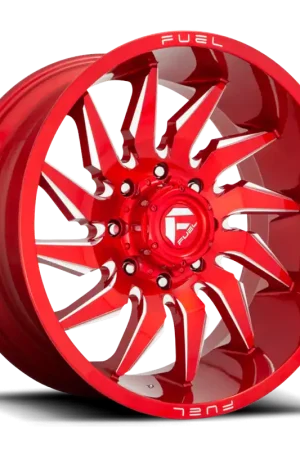 Bulk Order Aluminum Wheels 20X9 Saber D745 8 On 170 Candy Red Milled 125.1 Bore 1 Offset Fuel Off Road Wheels
