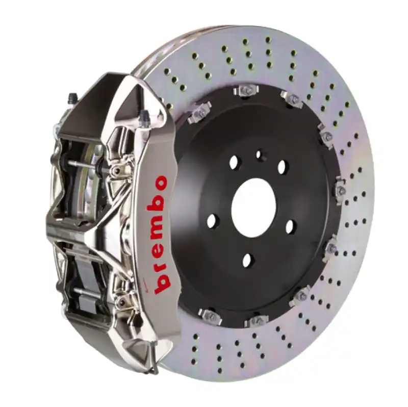 Brembo 14-20 F-Type S (Excl RWD) Fr GTR BBK 6Pist Billet 405x34 2pc Rotor Drilled-Nickel Worldwide Shipping