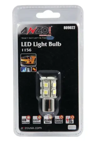 ANZO LED Bulbs Universal LED 1156 White - 13 LEDs 1 3/4in Tall Weekend Sale