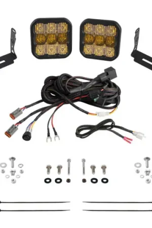 Big Sale Diode Dynamics 17-24 Can-Am Maverick X3 SS5 Stage Series Ditch Light Kit - Pro Yellow Combo