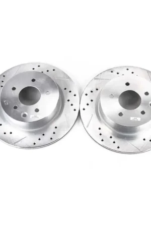 Special Offer Power Stop 08-12 Infiniti EX35 Rear Evolution Drilled & Slotted Rotors - Pair