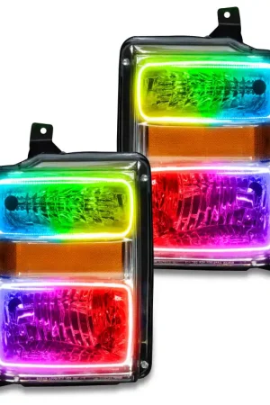 Oracle 08-10 Ford F250/350 Pre-Assembled Halo Headlights- Chrome Housing - w/o Controller Editor’s Pick
