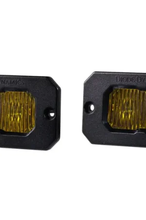 Seasonal Sale Diode Dynamics Stage Series 2 In LED Pod Pro - Yellow Fog Flush ABL (Pair)