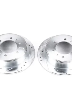 Free Returns Power Stop 06-10 Hummer H3 Rear Evolution Drilled & Slotted Rotors - Pair