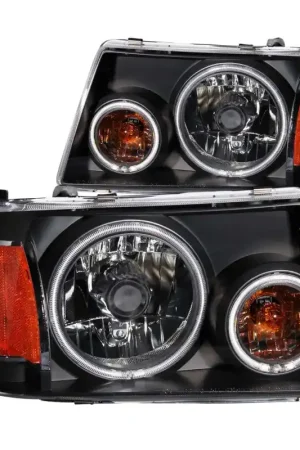 Final Sale ANZO 2001-2011 Ford Ranger Projector Headlights w/ Halo Black (CCFL) 1 pc