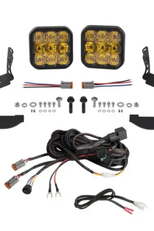 Don’t Miss Out Diode Dynamics 17-20 Ford Raptor SS5 Bumper LED Pod Light Kit - Yellow Pro Combo
