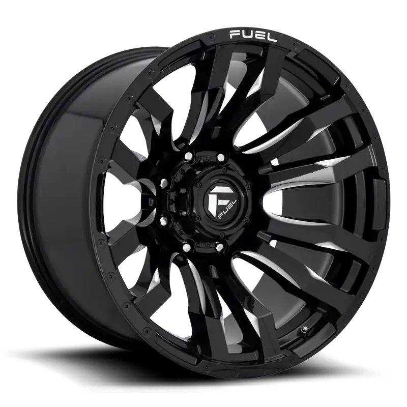 Aluminum Wheels 18X9 Blitz D673 8 On 180 Gloss Black Milled 124.2 Bore 20 Offset Multi Spoke Fuel Off Road Wheels Direct From Factory