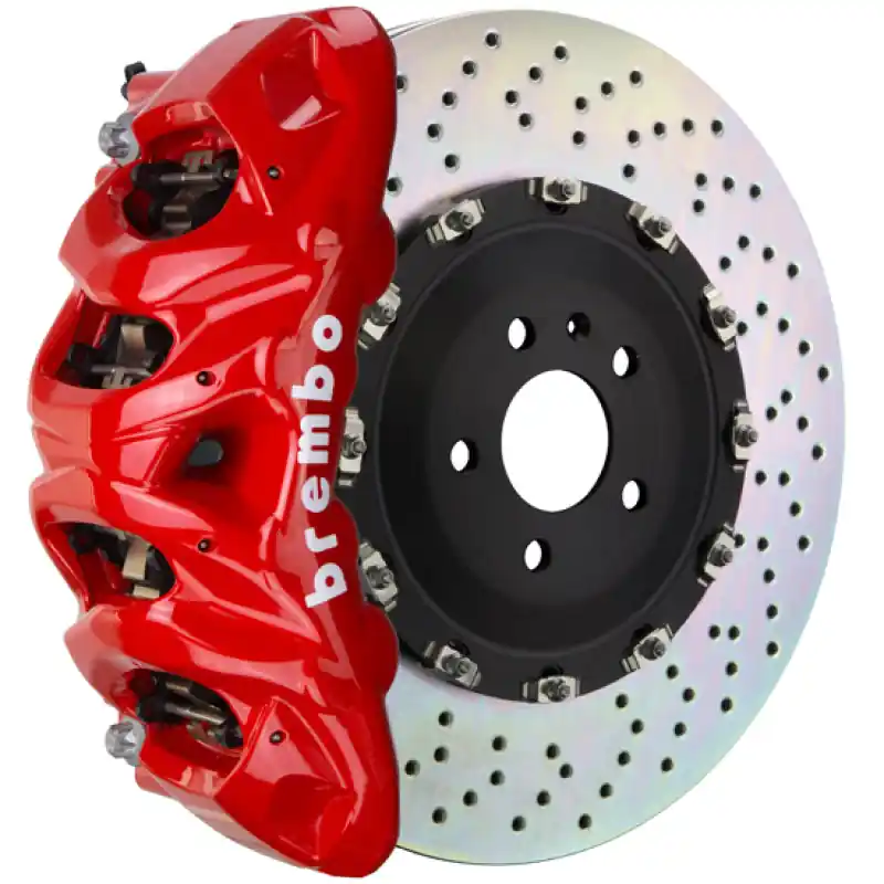 Brembo 20+ GLE-Class Front GT BBK 8 Piston Cast 412x38 2pc Rotor Drilled-Red Wholesale