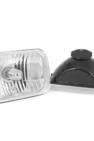 Authentic Rugged Ridge Crystal H2 Headlights Rectangular 87-95 Jeep Wrangler YJ