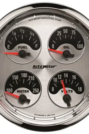 Autometer American Muscle 5in Quad LED Gauge Today Only
