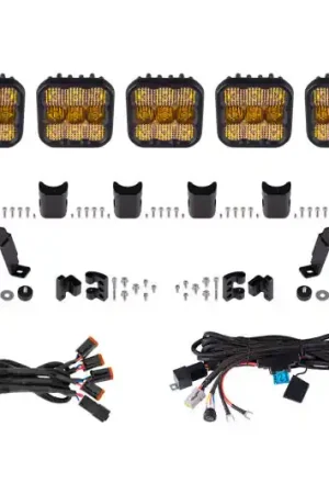 Hot Picks Diode Dynamics Bronco SS5 Pro CrossLink Windshield - Yellow Combo Lightbar Kit