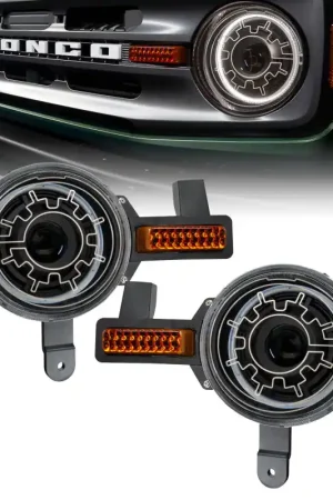 Luxury Oracle 2021+ Ford Bronco Oculus Bi-LED Projector Headlights w/ Heated Lenses
