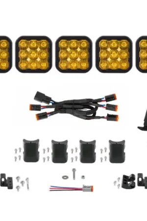 In Demand Diode Dynamics SS5 Sport Universal CrossLink 5-Pod Lightbar - Yellow Driving