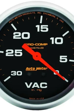 Seasonal Sale AutoMeter Gauge Vacuum 2-5/8in. 30Inhg Liquid Filled Mech Pro-Comp