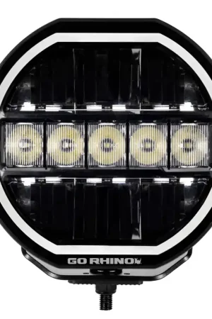 Go Rhino Xplor Blackout Series Maxline LED Hi/Low Beam w/Multi DRL (Surface Mount) 7in. - Blk Sale