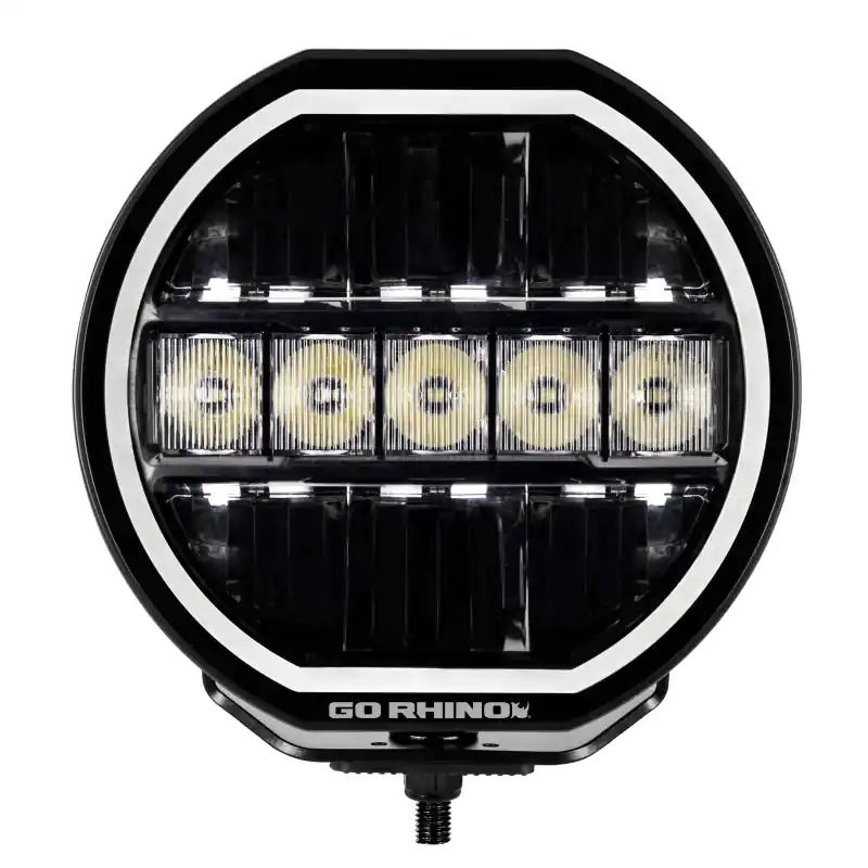 Go Rhino Xplor Blackout Series Maxline LED Hi/Low Beam w/Multi DRL (Surface Mount) 7in. - Blk Sale
