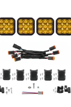 Worldwide Shipping Diode Dynamics SS5 Sport Universal CrossLink 6-Pod Lightbar - Yellow Driving
