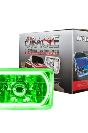 Oracle Pre-Installed Lights 4x6 IN. Sealed Beam - Green Halo Flash Sale