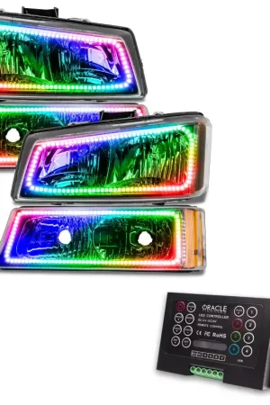 Oracle 03-06 Chevy Silverado Pre-Assembled Headlights w/ Parking Lights - ColorSHIFT 2 In Demand