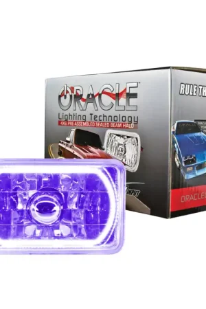 Premium Oracle Pre-Installed Lights 4x6 IN. Sealed Beam - UV/Purple Halo