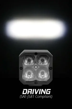 Exclusive XK Glow XKchrome 20w LED Cube Light w/ RGB Accent Light - Driving Beam