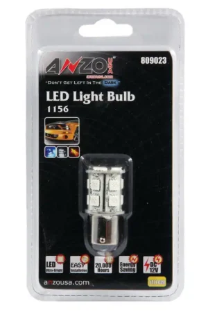 ANZO LED Bulbs Universal LED 1156 Amber - 13 LEDs 1 3/4in Tall One Day Deal