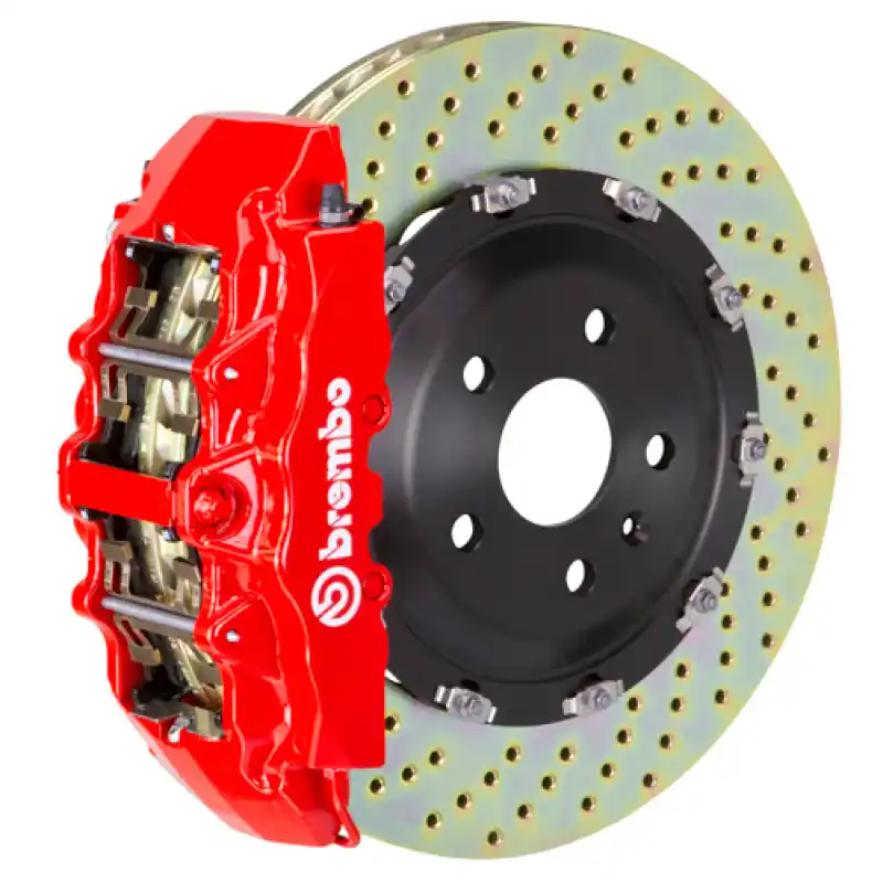 Brembo 10-14 F150 SVT Raptor Front GT BBK 6 Piston Cast 2pc 380x34 2pc Rotor Drilled-Red Low Price