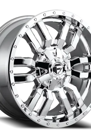 Discount Aluminum Wheels 20X10 Sledge D631 8 On 165.1 Chrome Plated 125.1 Bore -18 Offset Fuel Off Road Wheels