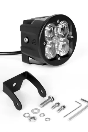 XK Glow Round XKchrome 20w LED Cube Light w/ RGB Accent Kit w/ Controller/Fog Mount- Spot Beam 2pc Discount
