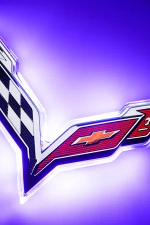 Oracle Corvette C7 Rear Illuminated Emblem - Dual Intensity - UV/Purple Clearance