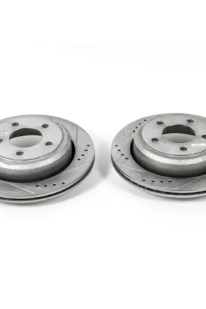 Get Yours Power Stop 10-11 Ford Ranger Rear Evolution Drilled & Slotted Rotors - Pair