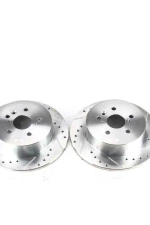 Power Stop 08-13 Toyota Highlander Rear Evolution Drilled & Slotted Rotors - Pair Order Now