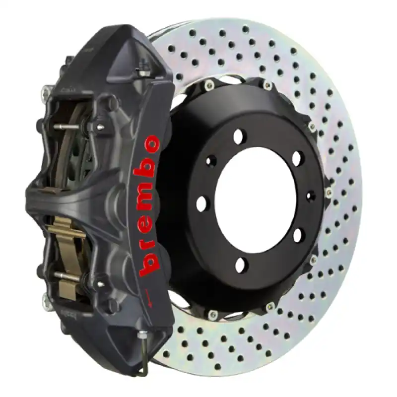 Final Sale Brembo 06-12 325i Excl xDrive Fr GTS BBK 6Pis Cast 355x32 2pc Rotor Drilled-Black HA
