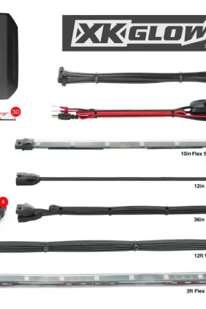 XK Glow Strips + 8x10In Flex Strips Million Color XKCHROME App Controlled Boat Marine Kit 8x36In Buy Direct